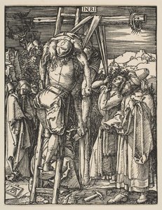 A keresztről való leszállás, A kis passióból, kb. 1509. alkotó: Albrecht Dürer