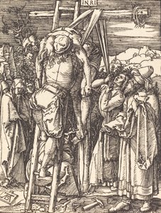 A keresztről való leszállás, valószínűleg c. 15091510. alkotó: Albrecht Dürer