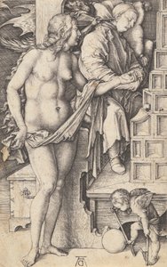 A tétlenkedő orvos megkísértésének álma, 14981499. alkotó: Albrecht Dürer