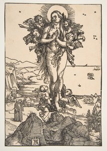 Szent Mária Magdolna felemelkedése.n.d. alkotó: Albrecht Dürer