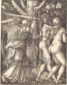 A Paradicsomból való kiűzetés, A kis szenvedélyből alkotó: Albrecht Dürer