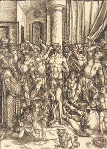A zászlózás, c. 1497. alkotó: Albrecht Dürer