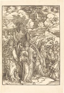A négy angyal a szeleket tartja alkotó: Albrecht Dürer