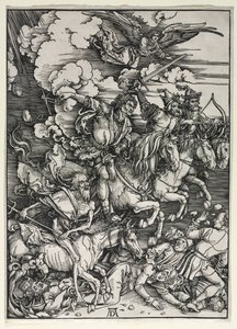 A négy lovas, az Apokalipszis c. 1498. alkotó: Albrecht Dürer