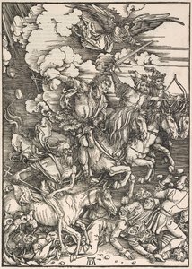 A négy lovas, Szent János apokalipsziséből, 1497-98 alkotó: Albrecht Dürer