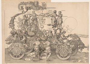 Maximilian császár nagy diadalkocsija, 1523. alkotó: Albrecht Dürer