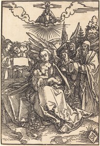 A Szent Család öt angyallal alkotó: Albrecht Dürer
