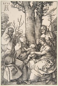 A Szent Család Szent Joachimmal és Szent Annával, 1511. alkotó: Albrecht Dürer
