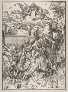 A Szent Család három nyúllal, kb. 1497-98. alkotó: Albrecht Dürer