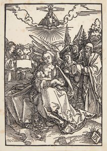 A Szent Család öt angyallal alkotó: Albrecht Dürer