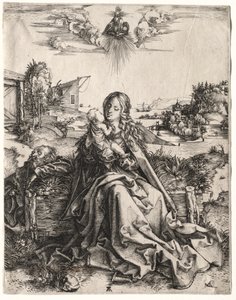 A Szent Család a pillangóval. alkotó: Albrecht Dürer