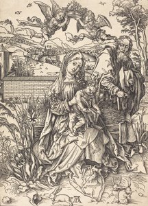 A Szent Család a három nyúllal, c. 14971498. alkotó: Albrecht Dürer