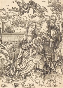 A Szent Család a három nyúllal, c. 14971498. alkotó: Albrecht Dürer