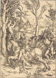 A lovag lóháton és a Lansquenet alkotó: Albrecht Dürer