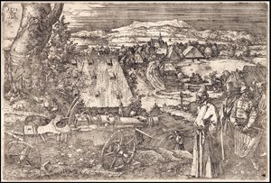 A tájkép az ágyúval alkotó: Albrecht Dürer