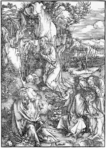 A nagy passió: 2. Krisztus az Olajfák hegyén alkotó: Albrecht Dürer