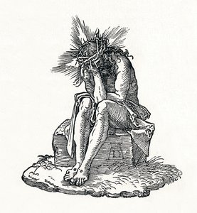 A bánat embere. Címlap a Kis Passióhoz., c1511, 1906 alkotó: Albrecht Dürer