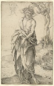 A bánat embere megkötött kézzel alkotó: Albrecht Dürer