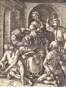 Krisztus kigúnyolása, valószínűleg c. 15091510. alkotó: Albrecht Dürer