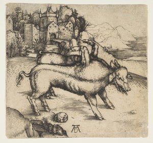 Landser szörnyű disznója, kb. 1496. alkotó: Albrecht Dürer