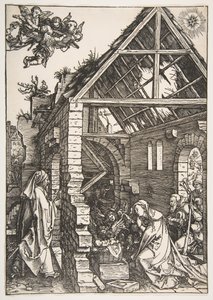 A Születés, A Szűz életéből, 1502-3. alkotó: Albrecht Dürer