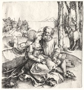 A szerelem ajánlata vagy a rosszul válogatott pár, 1495-1496. alkotó: Albrecht Dürer