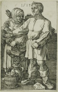 A paraszt és felesége a piacon alkotó: Albrecht Dürer