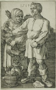 A paraszt és felesége a piacon alkotó: Albrecht Dürer