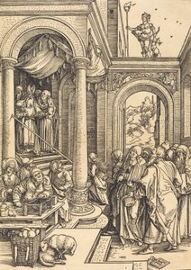 A Szűzanya bemutatása a templomban, c. 15021503. alkotó: Albrecht Dürer