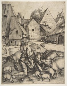 A tékozló fiú, kb. 1496. alkotó: Albrecht Dürer