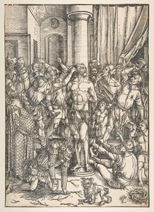 Krisztus korbácsolása.n.d. alkotó: Albrecht Dürer