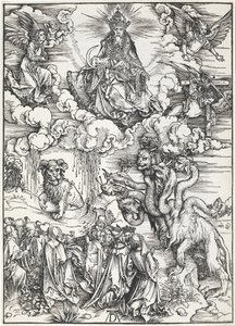 A hétfejű fenevad és a bárányszarvú fenevad alkotó: Albrecht Dürer