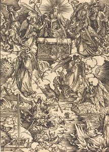 A hét angyal trombitákkal, valószínűleg c. 14961498. alkotó: Albrecht Dürer