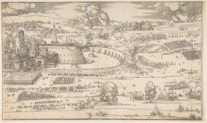 Egy erőd ostroma.n.d. alkotó: Albrecht Dürer