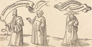 A tanító, a pap és a gondviselés, valószínűleg 1526. alkotó: Albrecht Dürer