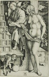 A tétlenkedő kísértése (Az orvos álma) alkotó: Albrecht Dürer
