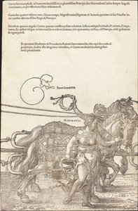 Maximilian I diadalszekere (A nagy diadalkocsi) [8/3. tábla] alkotó: Albrecht Dürer