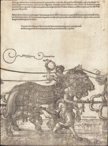 The Triumphal Chariot of Maximilian I The Great Triumphal Car [plate 4 of 8], 1523 Latin ed..  alkotó: Albrecht Dürer
