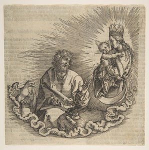 A Szent Jánosnak megjelenő Szűz, Az Apokalipszis előképe, 1511. alkotó: Albrecht Dürer