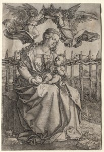 A két angyal által megkoronázott Szűz alkotó: Albrecht Dürer