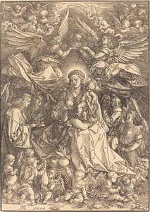 A sok angyaltól körülvett Szűz alkotó: Albrecht Dürer