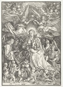 A sok angyaltól körülvett Szűz alkotó: Albrecht Dürer