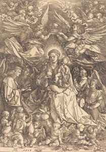 A sok angyaltól körülvett Szűz, 1518. alkotó: Albrecht Dürer