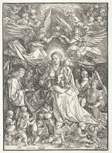 A sok angyaltól körülvett Szűz, 1518. alkotó: Albrecht Dürer