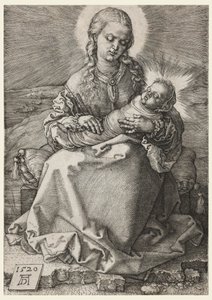 A szűz és a gyermek pólyás ruhában alkotó: Albrecht Dürer