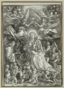 A Szűz és a Gyermek angyalokkal körülvéve, 1518 alkotó: Albrecht Dürer