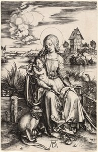 A Szűz és a Gyermek a majommal alkotó: Albrecht Dürer