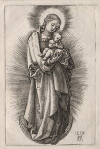 A szűz hajpánttal a félholdon alkotó: Albrecht Dürer