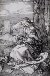 A körtevel rendelkező Szűz alkotó: Albrecht Dürer