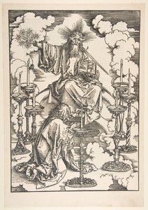 A hét gyertyatartó látomása, az Apokalipszis.n.d. alkotó: Albrecht Dürer